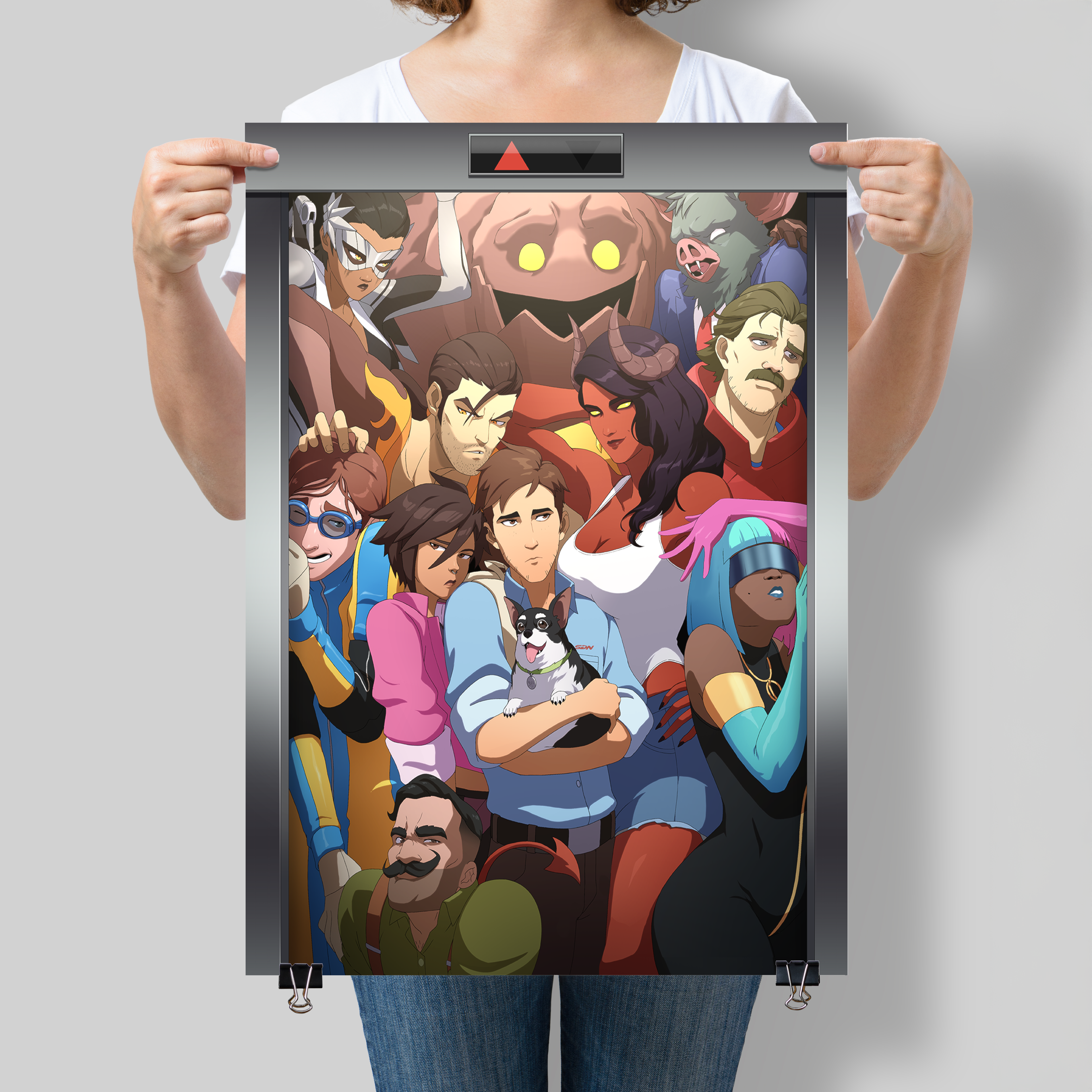 Z-Team Elevator Art Print